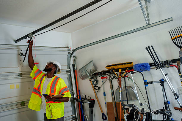 Professional Garage Door technician working in Fowlerville, MI